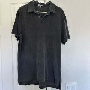 James perse sueded jersey polo shirt 2